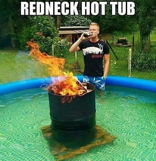 Redneck hot tub meme