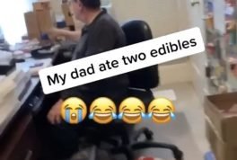 Dad accidentally eats too many edibles