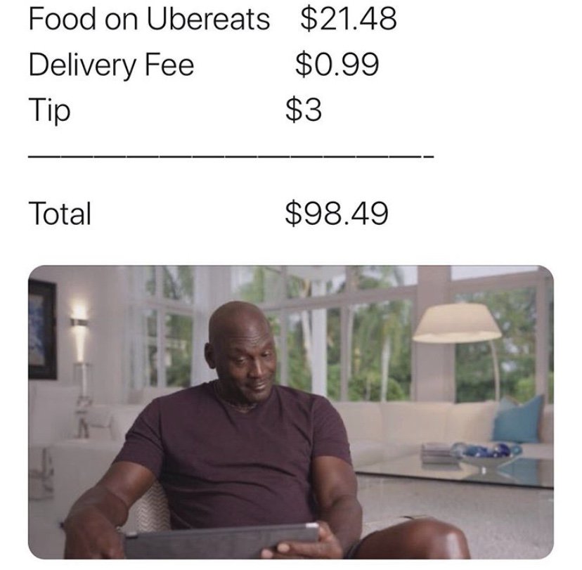Uber Eats Michael Jordan meme