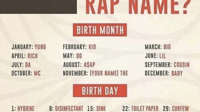 What is your quarantine rap name