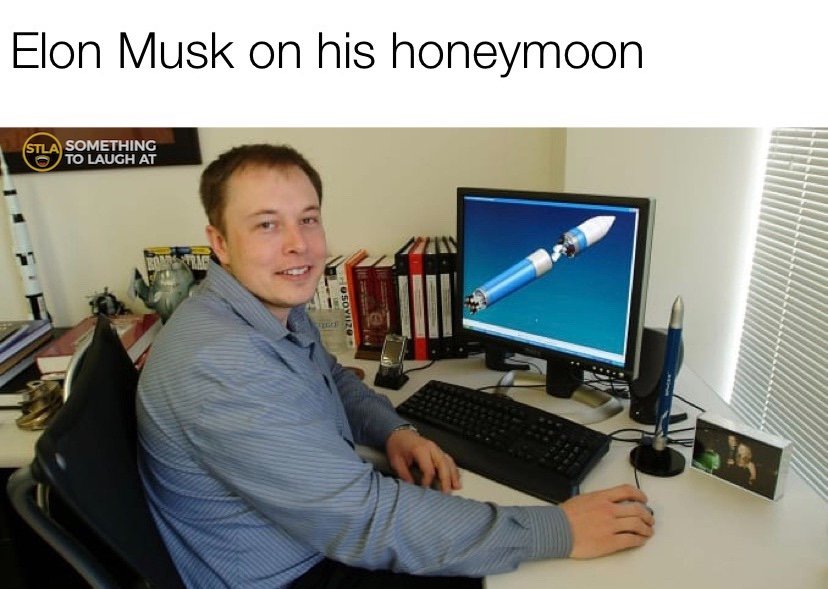 Elon musk on his honeymoon meme