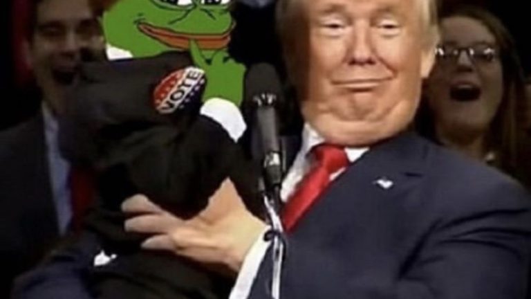Pepe the frog and Donald Trump meme