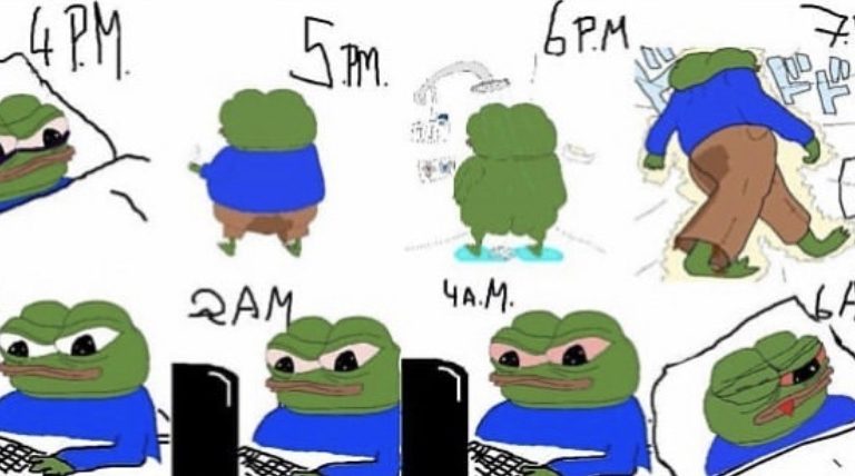 The cycle of lyfe frens Pepe the frog meme