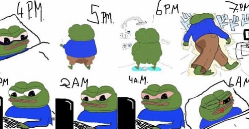 The cycle of lyfe frens Pepe the frog meme