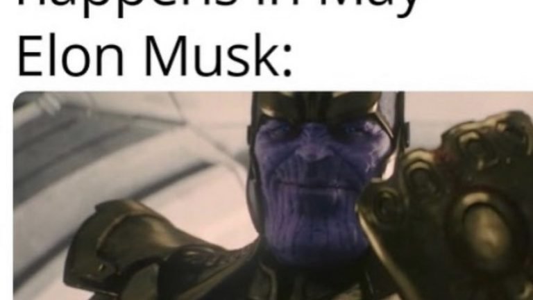 Nothing weird happens in May Elon Avengers meme