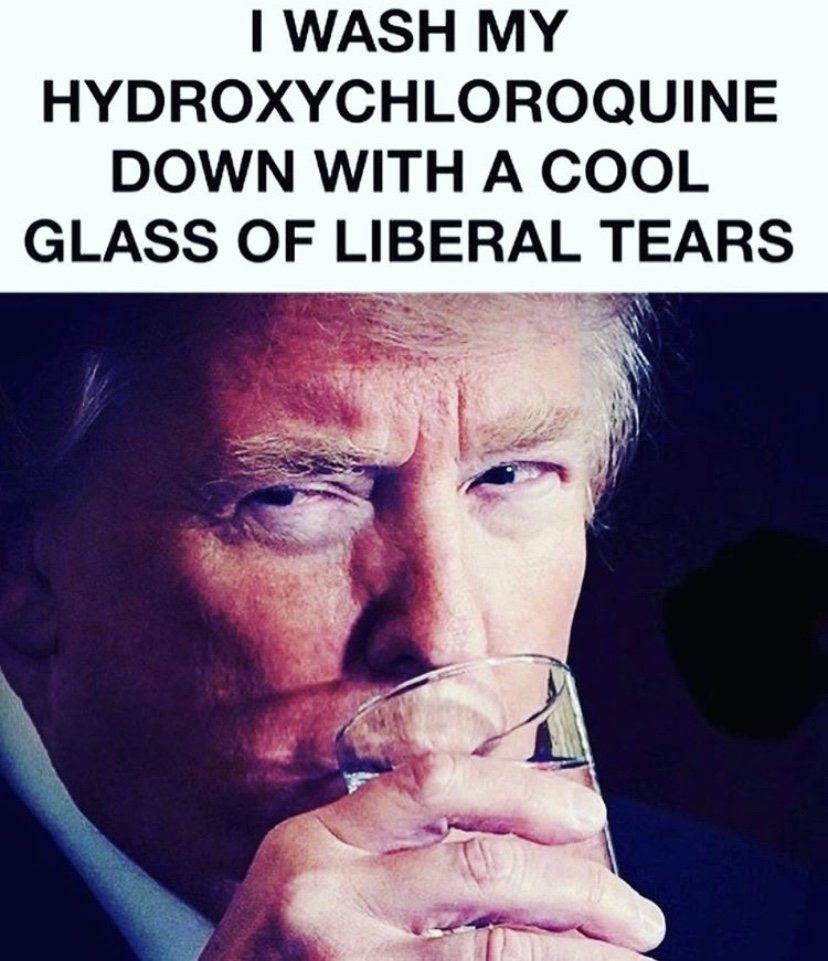 Trump hydroxychloroquine meme