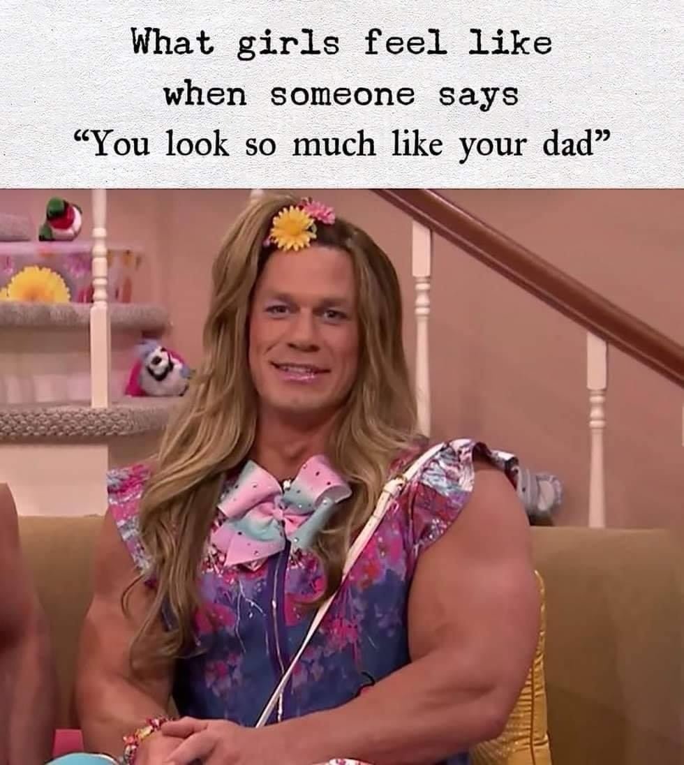 john cena you look so much like your dad meme