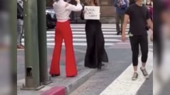 Influencer caught faking during protest