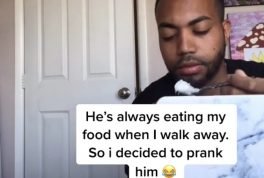 Fake food prank on boyfriend