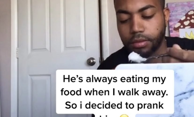 Fake food prank on boyfriend