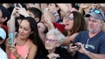 This lady is from a generation that knows how to enjoy the moment