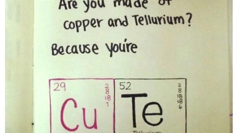 are you made of copper and tellurium because you're cute meme