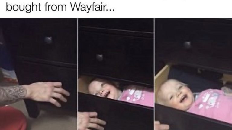 When you open up the dresser you just bought from Wayfair meme