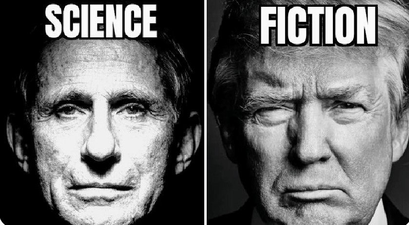 Science fiction Dr. Fauci Trump meme