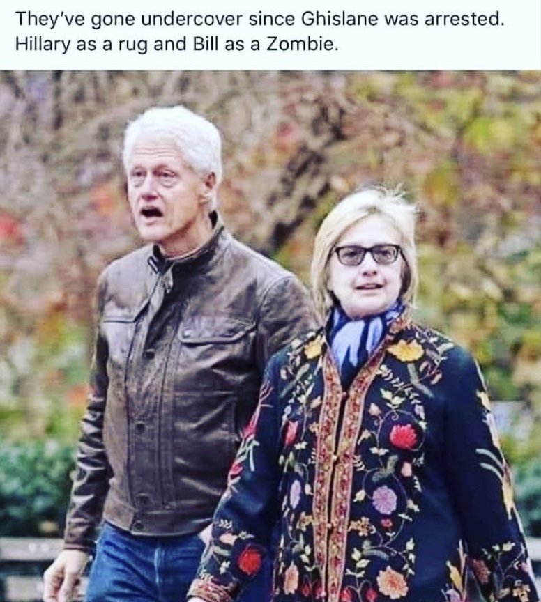 Bill and Hillary Clinton after Ghislane Maxwell arrest