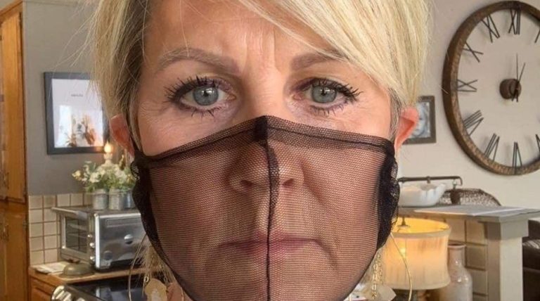Karen wears see through mask