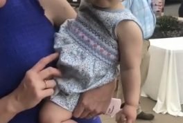 Baby dances to music
