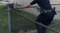 Cop fails while chasing suspect