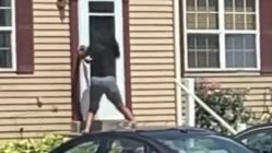 Angry girlfriend rips door off