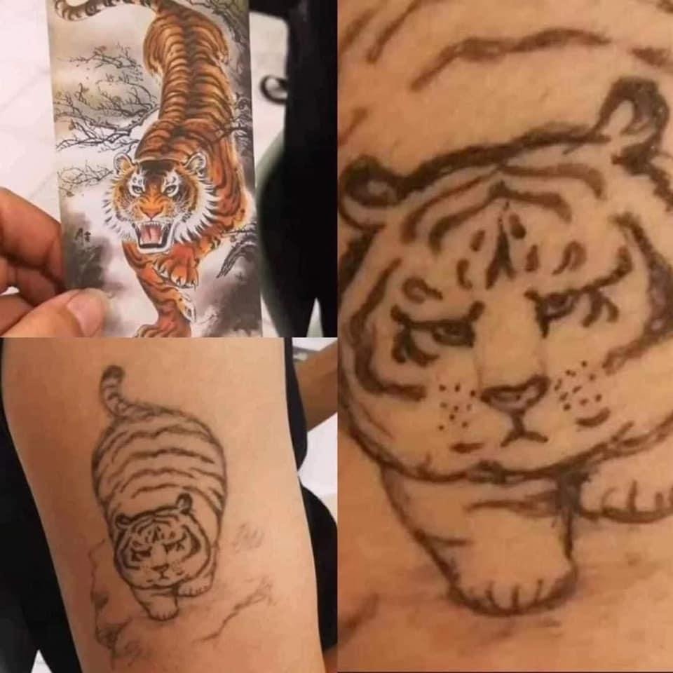 Tiger tattoo what I asked for vs what I got 