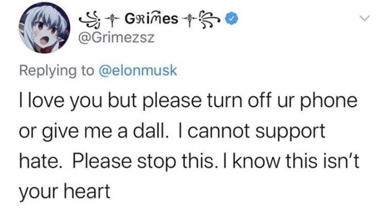 Grimes scolds Elon Musk