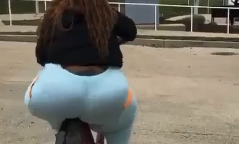 fat woman riding a bike