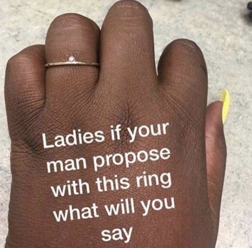 Ladies if your man propose with this ring what will you say