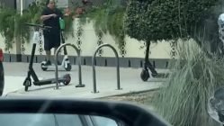 Big Ed spotted riding on scooter