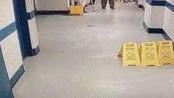 Security guard slips and falls