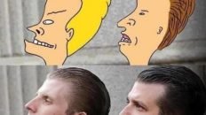 Donald Trump sons Bevis and Butt-head meme