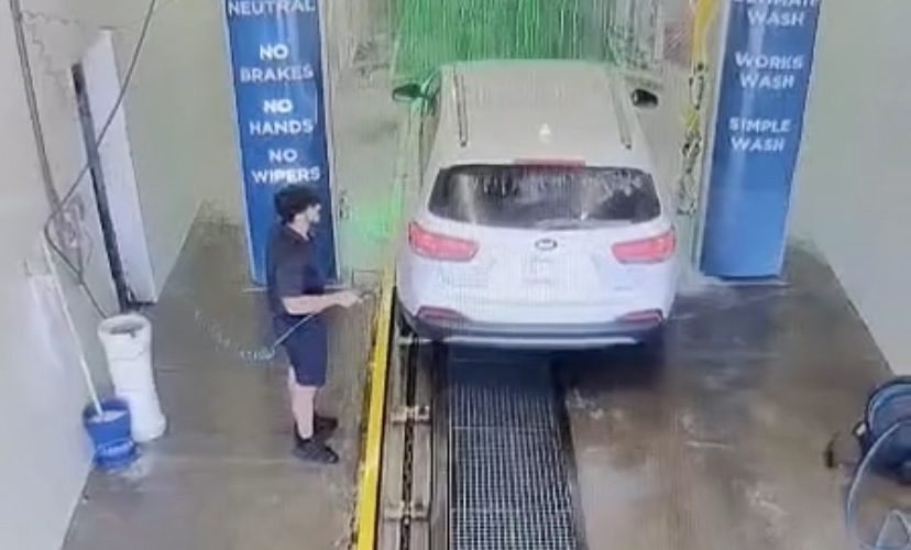 Drive thru car wash fail caught on cam