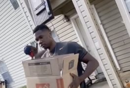 Man accidentally breaks tv while moving