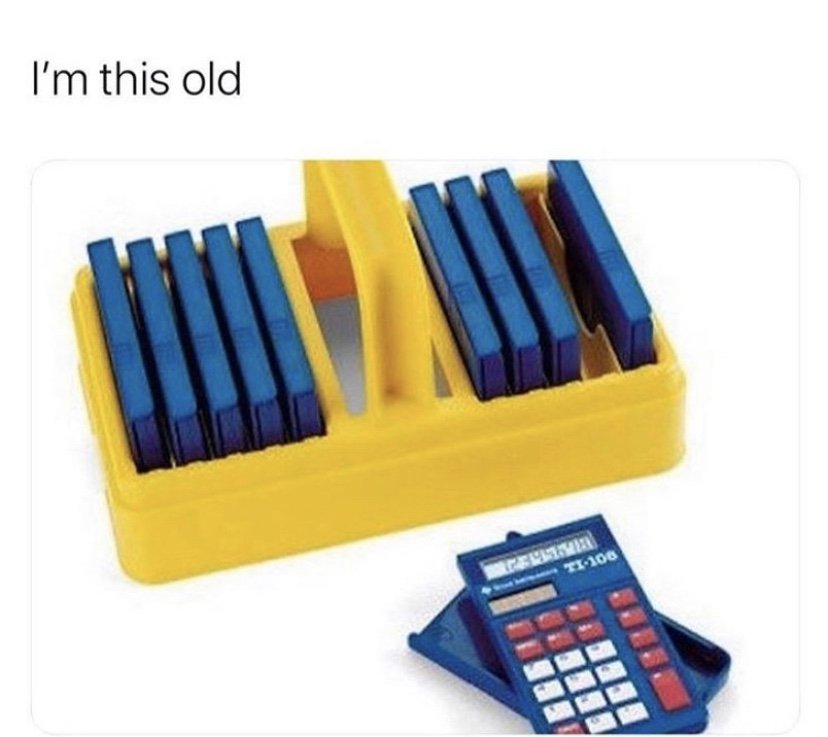 I'm this old calculator meme