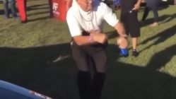 Old man shows his dancing skills