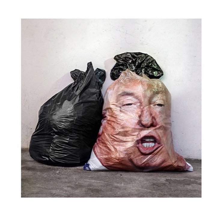 Donald Trump trash bag