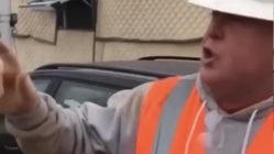 Construction worker impersonates Trump