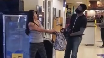 woman caught shoplifting
