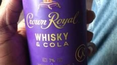 Crown Royal whiskey and cola in can