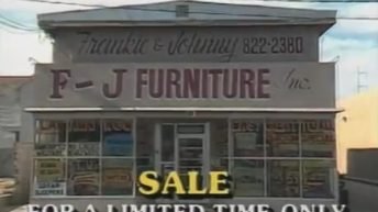Frankie and Johnny's furniture commercial
