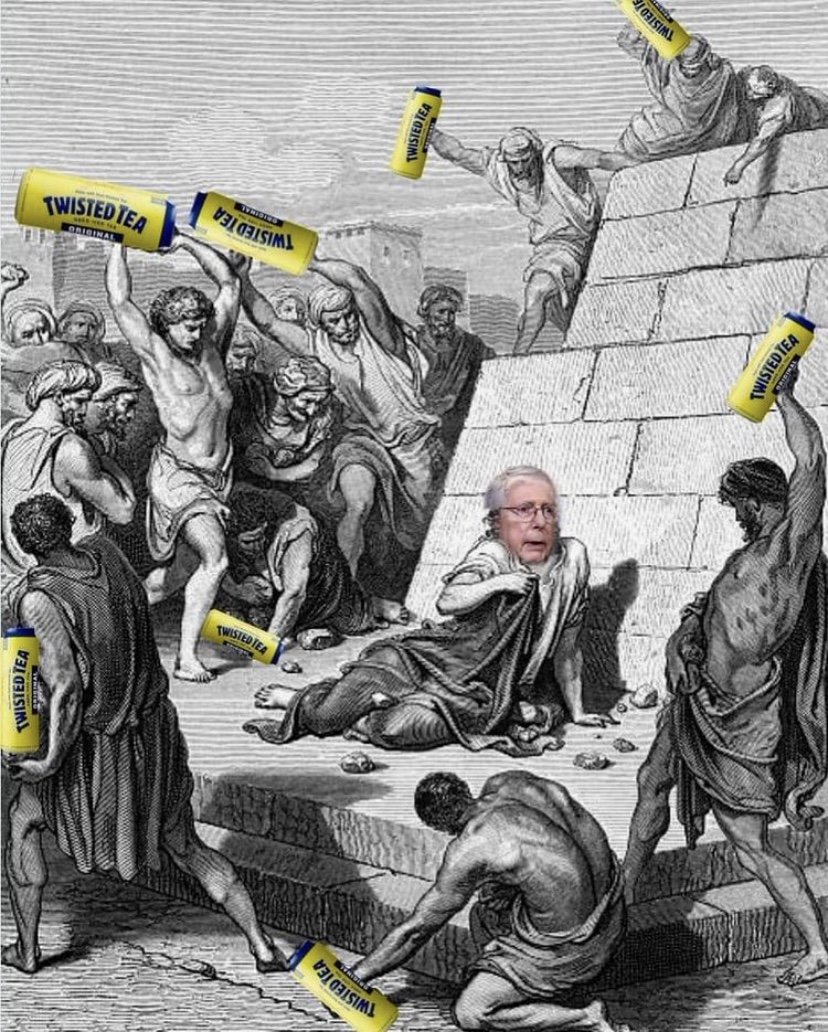 Mitch McConnell stoned with Twisted Tea meme
