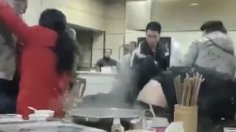 Chinese restaurant karate show