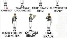 Tom Brady referee signals meme