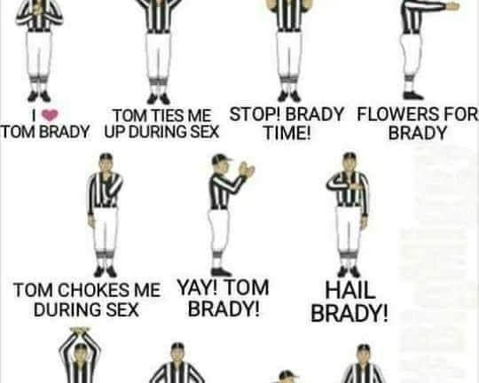 Tom Brady referee signals meme