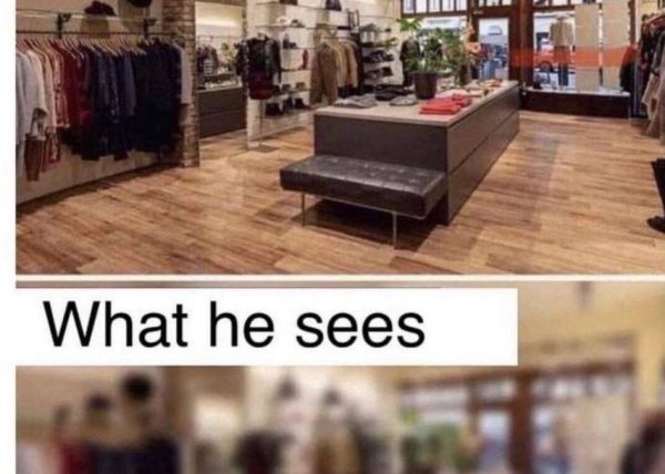 What she sees vs what he sees meme