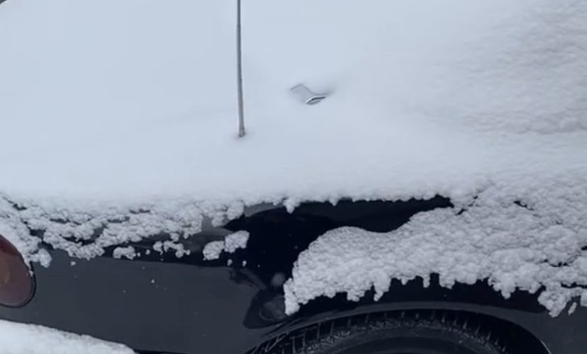 Cleaning snow off car hack