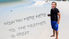 Ted Cruz Cancun post card meme