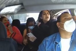 Angry women attacks Uber driver