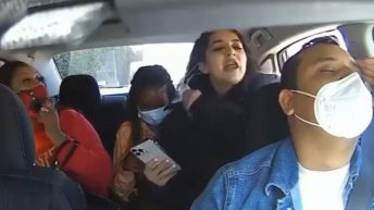Angry women attacks Uber driver