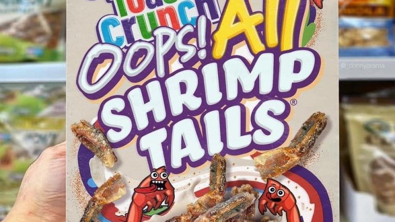 Oops all shrimp tails Cinnamon Toast Crunch meme