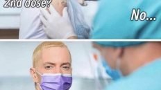 You only got one shot Eminem COVID vaccine meme